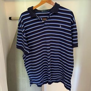 Blue striped Polo Ralph Lauren polo shirt - XL